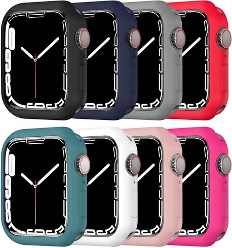 BOTOMALL 8 Pack Flexible Cover Bumpers Compatible with Apple Watch Case, TPU Lightweight Protective Kit for iWatch 40mm Series 6/5/4 SE3/2/1 in Kuwait