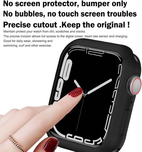 BOTOMALL 8 Pack Flexible Cover Bumpers Compatible with Apple Watch Case, TPU Lightweight Protective Kit for iWatch 40mm Series 6/5/4 SE3/2/1 in Kuwait