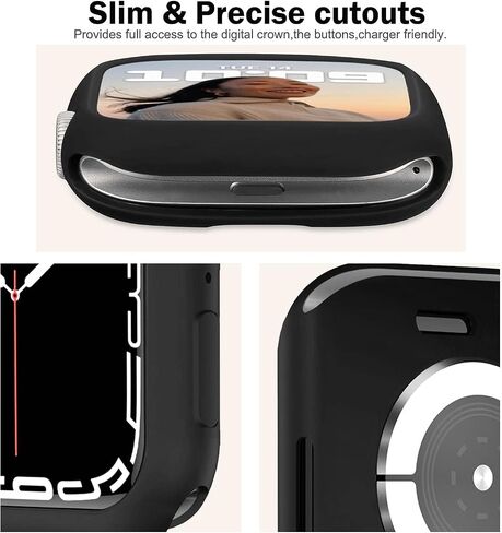 BOTOMALL 8 Pack Flexible Cover Bumpers Compatible with Apple Watch Case, TPU Lightweight Protective Kit for iWatch 40mm Series 6/5/4 SE3/2/1 in Kuwait