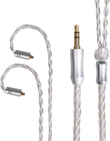 FEDAI Audio Earphone Cable 8 Core Silver Plated Replacement Cable, MMCX Cable Detachable Earphone Cable Replacement Earphone Wire for Shure 846 535 215 315 425 MAGAOSI K5 LZA4 A5 (3.5mm, MMCX) in Saudi Arabia