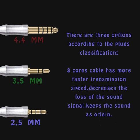 FEDAI Audio Earphone Cable 8 Core Silver Plated Replacement Cable, MMCX Cable Detachable Earphone Cable Replacement Earphone Wire for Shure 846 535 215 315 425 MAGAOSI K5 LZA4 A5 (3.5mm, MMCX) in Saudi Arabia