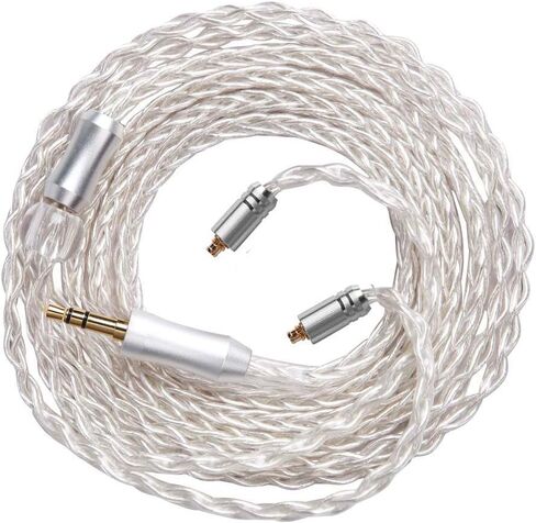 FEDAI Audio Earphone Cable 8 Core Silver Plated Replacement Cable, MMCX Cable Detachable Earphone Cable Replacement Earphone Wire for Shure 846 535 215 315 425 MAGAOSI K5 LZA4 A5 (3.5mm, MMCX) in Saudi Arabia
