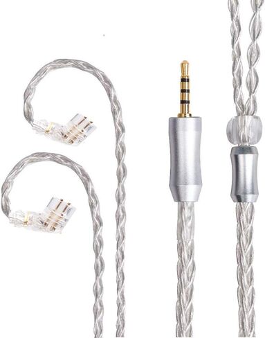 FEDAI Audio Earphone Cable 8 Core Silver Plated Replacement Cable, MMCX Cable Detachable Earphone Cable Replacement Earphone Wire for Shure 846 535 215 315 425 MAGAOSI K5 LZA4 A5 (3.5mm, MMCX) in Saudi Arabia