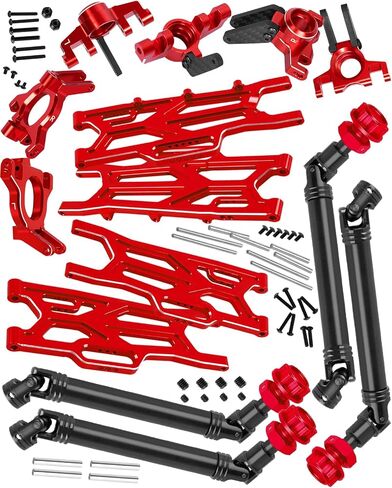 RC Upgrades Part for 1/10 Kraton 4x4 4S V2 BLX,Outcast 4X4 4S V2 BLX,Steel #45 Driveshafts,Alloy Front Rear Suspension Arms,Steering Blocks,Caster Blocks,Stub Axle Carriers w/Hex,Navy Blue in Kuwait