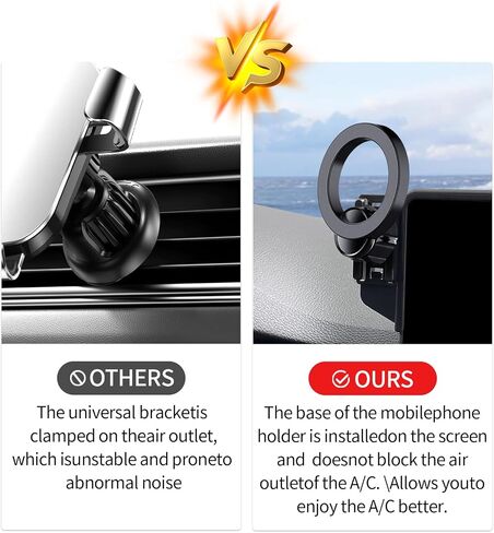 Car Phone Holder for Audi A4 2020-2025 Accessories / Q5 2021-2025 Accessories / A5 2020-2025 Accessories 10.1-inch Screen Fixed Clip, Phone Mount Compatible with MagSafe, Cell Phone Holder in Kuwait