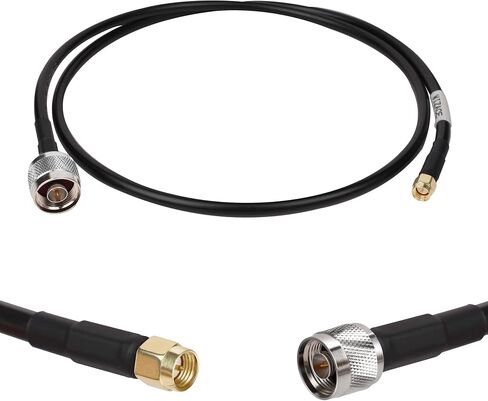 WIZACE 3ft N Male to SMA Male Pure Copper Low Loss Cable, S-MR240 Extension Coaxial for 3G 4G 5G 6G LTE ADS-B Ham GPS WiFi RF Radio to Antenna or Surge Arrester Use (50 Ohm Not for TV) in Saudi Arabia