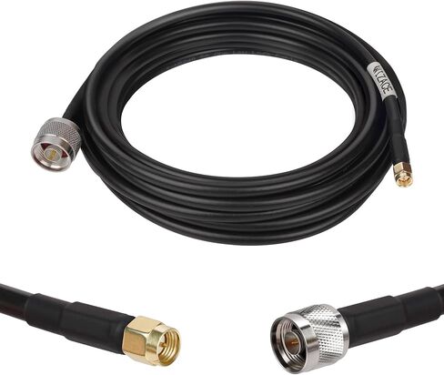 WIZACE 3ft N Male to SMA Male Pure Copper Low Loss Cable, S-MR240 Extension Coaxial for 3G 4G 5G 6G LTE ADS-B Ham GPS WiFi RF Radio to Antenna or Surge Arrester Use (50 Ohm Not for TV) in Saudi Arabia