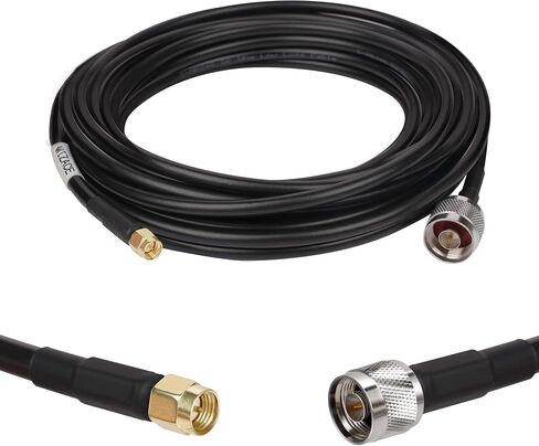 WIZACE 3ft N Male to SMA Male Pure Copper Low Loss Cable, S-MR240 Extension Coaxial for 3G 4G 5G 6G LTE ADS-B Ham GPS WiFi RF Radio to Antenna or Surge Arrester Use (50 Ohm Not for TV) in Saudi Arabia