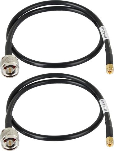 WIZACE 3ft N Male to SMA Male Pure Copper Low Loss Cable, S-MR240 Extension Coaxial for 3G 4G 5G 6G LTE ADS-B Ham GPS WiFi RF Radio to Antenna or Surge Arrester Use (50 Ohm Not for TV) in Saudi Arabia