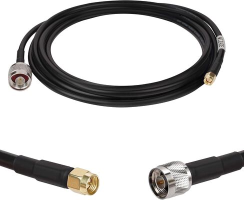 WIZACE 3ft N Male to SMA Male Pure Copper Low Loss Cable, S-MR240 Extension Coaxial for 3G 4G 5G 6G LTE ADS-B Ham GPS WiFi RF Radio to Antenna or Surge Arrester Use (50 Ohm Not for TV) in Saudi Arabia