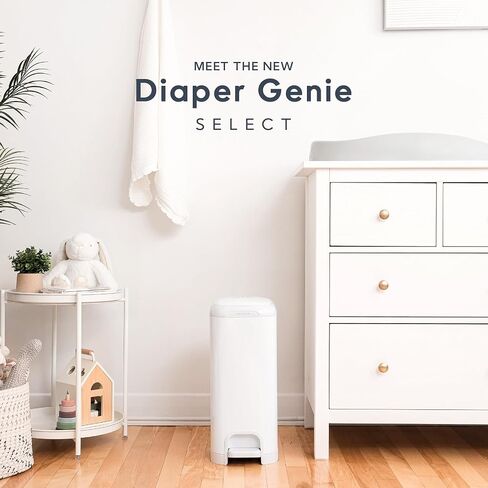 Diaper Genie Select Pail (Red Polka Dot) is Made of Durable Stainless Steel and Includes 1 Starter Square Refill That can Hold up to 165 Newborn-Sized Diapers. in Saudi Arabia