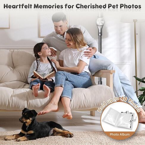 Dog Memorial Gifts for Loss of Dog, Paw Print Kit with Dual Rotating Dog Memorial Picture Frame, Pet Urns for Loss of Dog Sympathy in Saudi Arabia