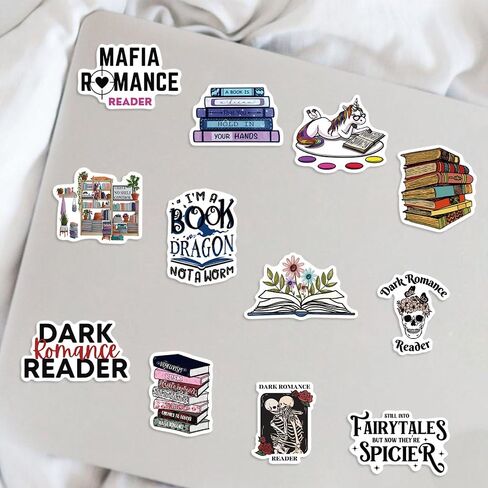 Book Stickers for Kindle and Case, Bookish & Pink Bookish Decals, Adult Spicy BookTok, Waterproof Bookish Vinyl Stickers for Laptop, Water Bottle, for Book Lovers (100PCS) in Saudi Arabia