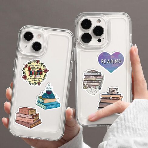 Book Stickers for Kindle and Case, Bookish & Pink Bookish Decals, Adult Spicy BookTok, Waterproof Bookish Vinyl Stickers for Laptop, Water Bottle, for Book Lovers (100PCS) in Saudi Arabia