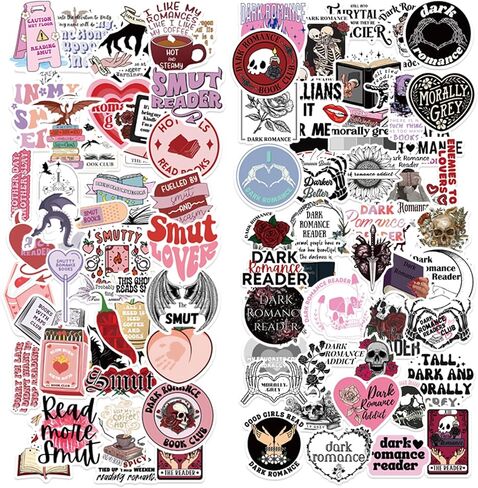 Book Stickers for Kindle and Case, Bookish & Pink Bookish Decals, Adult Spicy BookTok, Waterproof Bookish Vinyl Stickers for Laptop, Water Bottle, for Book Lovers (100PCS) in Saudi Arabia