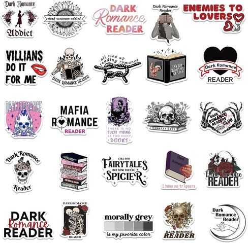 Book Stickers for Kindle and Case, Bookish & Pink Bookish Decals, Adult Spicy BookTok, Waterproof Bookish Vinyl Stickers for Laptop, Water Bottle, for Book Lovers (100PCS) in Saudi Arabia