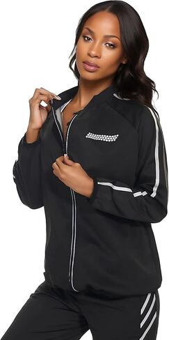 بدلة الساونا العرقية من لازاو للنساء للتمارين الرياضية وأكمام طويلة وسترة تنحيف الجسم للنساء والجري وممارسة الرياضة في صالة الألعاب الرياضية in Kuwait