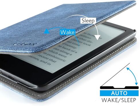 حافظة CoBak مع حامل لجهاز Kindle مقاس 6 بوصات (2024 و2022، الجيل الحادي عشر) - غطاء ذكي من جلد البولي يوريثان مع حزام لليد والنوم التلقائي، حافظة حماية ممتازة لجهاز Kindle Basic in Saudi Arabia