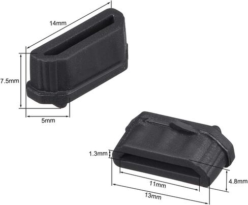 uxcell 20pcs Anti Dust Silicone Cover Port Protectors for Female Port 11mmx1.3mm Black in Saudi Arabia