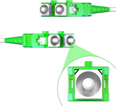 AMPCOM OS1/2 SC Fiber Optic Patch Cable Carrier-Grade, SC/APC to SC/APC Singlemode, 2.0mm, 9/125µ, Simplex, SMF, LSZH, 50m/ 165ft in Saudi Arabia