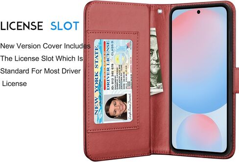 Tekcoo Wallet Case for Galaxy S24 FE / S24 Fan Edition 5G / SM-S721, Luxury Cash Credit Card Slots Holder Carrying Folio Flip PU Leather Cover [Detachable Magnetic Case] for Samsung S24 FE 5G - Black in Kuwait