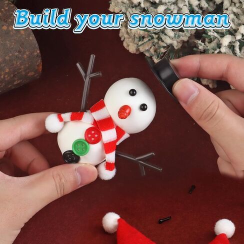 6 Pack Build a Snowman Kit Snowman Crafts for Kids, Modeling Clay kit Snowman Making Kit, Christmas Stocking Stuffers for Kids and Adults, Xmas Crafts Christmas Ornament in Kuwait