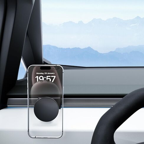 حامل هاتف لـ Tesla Cybertruck - متوافق مع MagSafe iPhone وحافظات الهواتف الأخرى، حامل هاتف مغناطيسي لـ Cybertruck، لا يتطلب غراء، ملحق لـ Cybertrcuk 2024+ (النوع المغناطيسي) in Saudi Arabia
