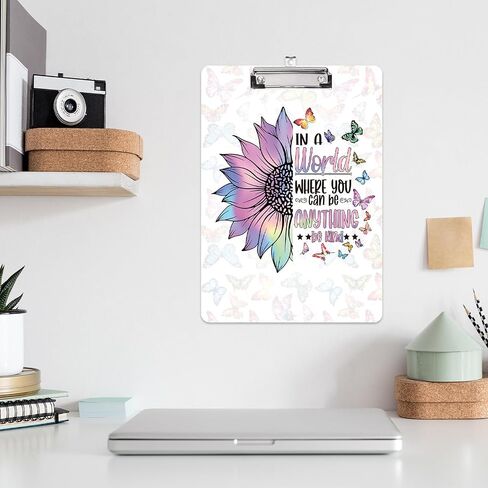 Plastic Clipboard A4 Letter Size Clipboard with Retractable Hanging Hole for Nurses/Students/Office and Women,Decorative Pattern (Black Red Polka Dot Cute Bow Tie） in Kuwait