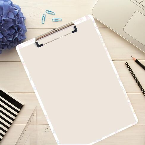 Plastic Clipboard A4 Letter Size Clipboard with Retractable Hanging Hole for Nurses/Students/Office and Women,Decorative Pattern (Black Red Polka Dot Cute Bow Tie） in Kuwait