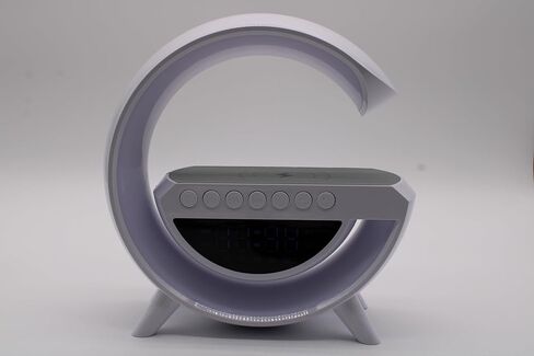 محطة شحن LED لاسلكية JASPERTRONICS™، منبه LED مع مصباح 6 في 1 واتصال بلوتوث in Kuwait