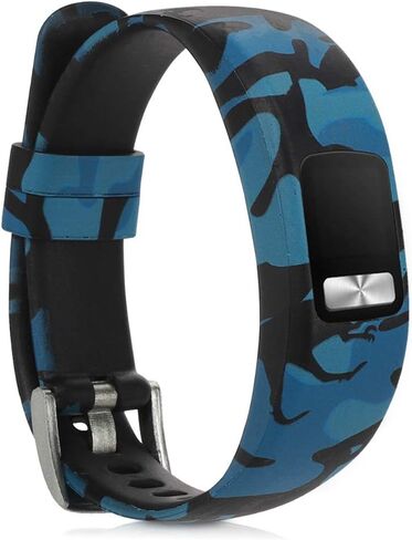 حزام ساعة kwmobile TPU من السيليكون متوافق مع Garmin Vivofit 4-2x Band - أسود مموه / أخضر فاتح / أخضر داكن in Saudi Arabia