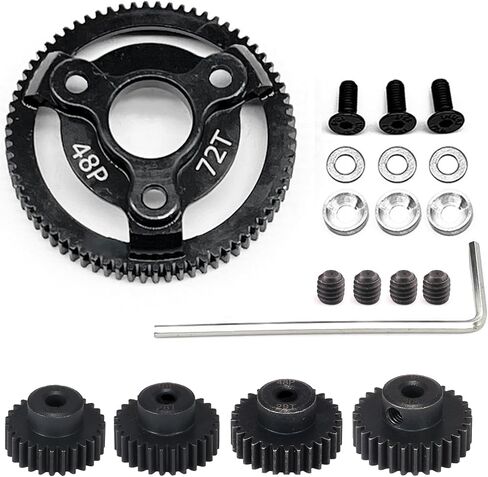 RC 48P 76T Spur Gear صلب مقوى Spur Gear ترقيات جزء لـ Traxxas 1/10 Slash Stampede Rustler Bandit 2WD VXL XL-5 F-150 SVT، (76T) in Kuwait