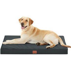 Dog Bed XXL Dog Bed 48 Inch Giant Dog Bed Washable Jumbo Dog Bed for Crate Orthopedic Huge Dog Bed Waterproof,Dog Bed XXL Egg-Crate Foam for Dogs Up to120lbs(Grey)