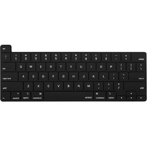 MOSISO Keyboard Cover with Solid Texture Compatible with MacBook Pro 13 inch M2 2024, 2023, 2022-2020 M1 A2338 A2289 A2251&Compatible with MacBook Pro 16 2020 2019 A2141 Touch ID, Black