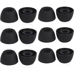 6 Pairs Silicone Eartips for Samsung Galaxy Buds 2 Pro,Upgraded 3 Size Anti-Slip Ear Tips Replacement with Dust Guard Net for Galaxy Buds2 Pro,Flexible SM-R510 Ear Tips Fin in The Charging Case-Black