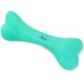CHIWAVA 7.1" Rubber Bone Dental Dog Toy Solid Bones Teeth Cleaning for Medium Large Dogs Color Green