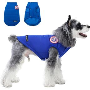 PINA Dog Winter Coat, Dog Winter Jacket with Buttons and Zipper, Dog Winter Vest Windproof and Warm, Suitable for Small to Large Dogs, Black, XXL