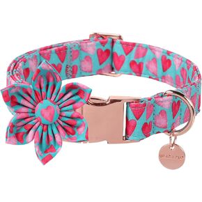 Easter Bunny Dog Collar with Bowtie,Cotton Easter Eggs Bowtie Collar for Puppy Girl Boy Dogs,Cute Easter Bunny Pet Collar with Metal Buckle,Easter Gift Dog Collar, S