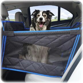 Large Dog Car Seat for Large Dogs, Waterproof Fabric with Breathable Mesh, Dog Hammock for Car, Dog Carrier Dog Car Seat Cover