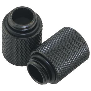 2PCS Water Cooling Extension Fittings G1/4 inch with O Ring Rubber Gasket Male and Female Expansion Fittings 2 Point Thread for CPU Water Cooling System PC Gaming CPU Black
