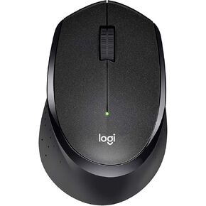 Logitech M330 Silent Plus Wireless Large Mouse - Black (Renewed)