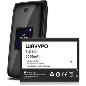 WAVYPO Alcatel TLi013C1 Battery, New Version Li-ion Battery Replacement for Alcatel One Touch Go Flip Phone 4051S 4044W 4044T 4044O 4044V Spare Battery