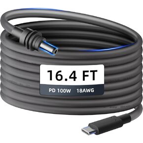 Starlink Mini Cable 16.4 FT, Starlink Mini USB C to DC Power Cable, Barrel Jack to USB Cable for Starlink Mini Accessories, USB Type C to Dc Charging Cord Work with 100W PD Charger and PD Power Bank