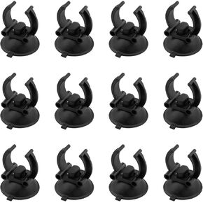 Aquarium Suction Cups Heater Suction Cup with Clamp for Aquarium Heaters Piping Hoses Plant Fish Tanks 12PCS