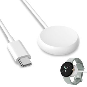 Watch Charger Cable for Google Pixel Watch, Repalcement USB Type C Charging Cable Dock Stand for Google Pixel Watch 3.3FT (White)