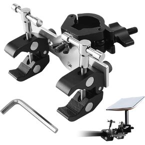 DZG Starlink Mount for 0-2'' Range Pole Mount Camera National Flag Mount DJ Lighting Clamps Heavy Duty Truss Clamp Outdoor RV Ladder SUV Truck Motorcycle Camper Travel Trailer Roof Boat etc