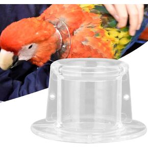 Parrot Collar,Transparent Color Neck Collar, with 6pcs Screw, Bird Neck Protective
