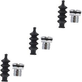 Waterproof Push Rod Rubber Seals, 3 Sets Organ Cover with Aluminum Mount Boat L50mm Exhaust Bellows Push Rod Accessories for RC Boat