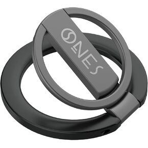 ONES Strong Magnetic Ring and Holder [360° Rotation Adjustable] [Stable and Durable] [Thin and Light] Phone Grip Holder for iPhone16 15 14 13 Pro Max Plus, Samsung Galaxy, Sony Xperia, Metal Silver
