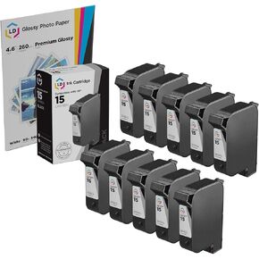 LD Products Remanufactured Ink Cartridge Replacement for HP 15 C6615DN (Black, 10-Pack) Compatible with Deskjet 3820 810 810C 812 812C 825 825C 825Cvr 840 840C 841 841C